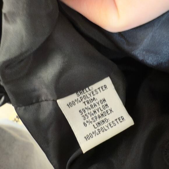 Kenneth Cole New York Women's Size M Faux Black Leather Zip Up Jacket #3407 - Picture 8 of 9